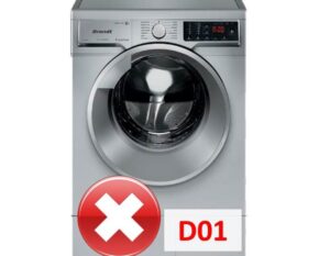 Brandt çamaşır makinesi D01 hatasını gösteriyor