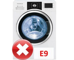 Daewoo vaskemaskine viser fejl E9