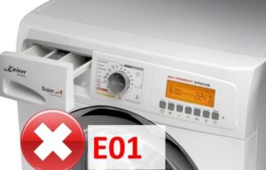 La lavadora Kaiser muestra el error E01