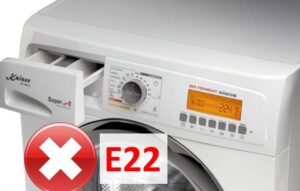 La lavadora Kaiser muestra el error E22