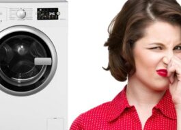 Er is een geur van verbrande bedrading wanneer de wasmachine draait.