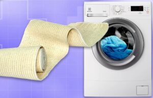 Lavando uma bandagem elástica na máquina de lavar