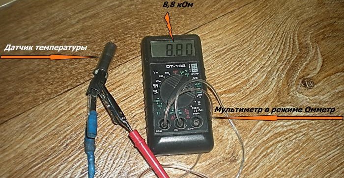 SM termistora pārbaude