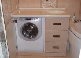 How to make a box for a washing machine in the bathroom