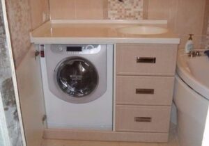 Comment fabriquer un coffret pour une machine à laver dans la salle de bain ?