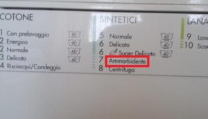 Bagaimana untuk menterjemah "Ammorbidente" pada mesin basuh