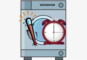 Berapa lama masa yang diperlukan untuk memanaskan air dalam mesin basuh?