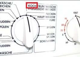 Kā tulkot Koch veļas mašīnā