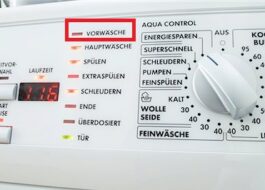 Cómo traducir Vorwasche en una lavadora