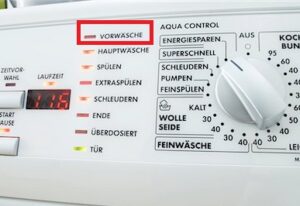 Как се превежда „Vorwasche“ на пералня