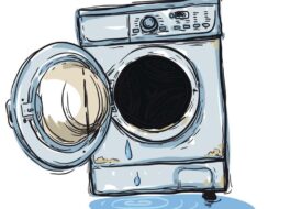 Washing machine leaks when rinsing