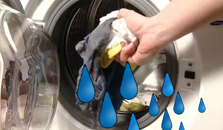 pranie pozostaje mokre