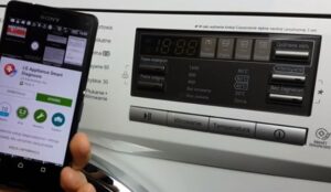 Kaip prisijungti prie LG skalbimo mašinos per telefoną?