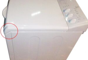 Augšējās ielādes veļas mazgājamās mašīnas vāks neatveras
