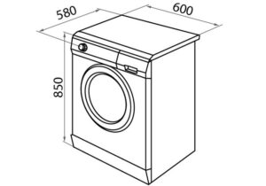 Dimensions standards d'une machine à laver