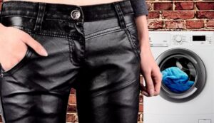 Washing leather trousers