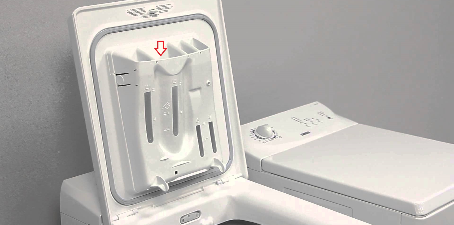 dispensador de máquina de lavar com carregamento superior