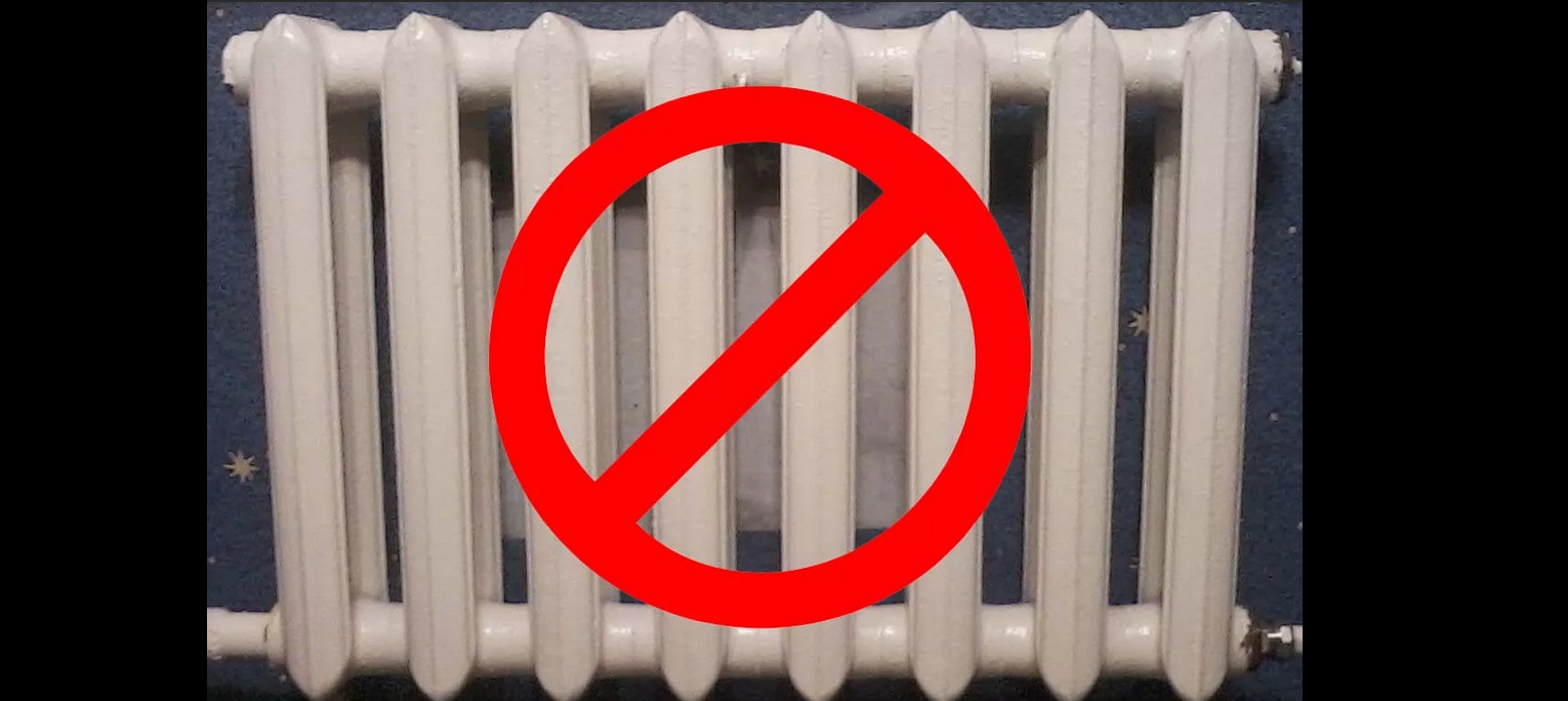 žāvēšana uz radiatora ir aizliegta