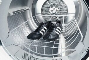 Is it possible to dry shoes in a dryer?