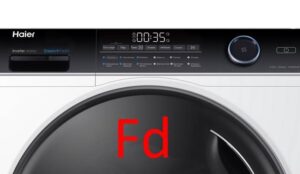 Kod ralat Fd dalam mesin basuh dan pengering Haier
