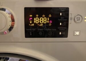 Екран на машини за прање веша трепери