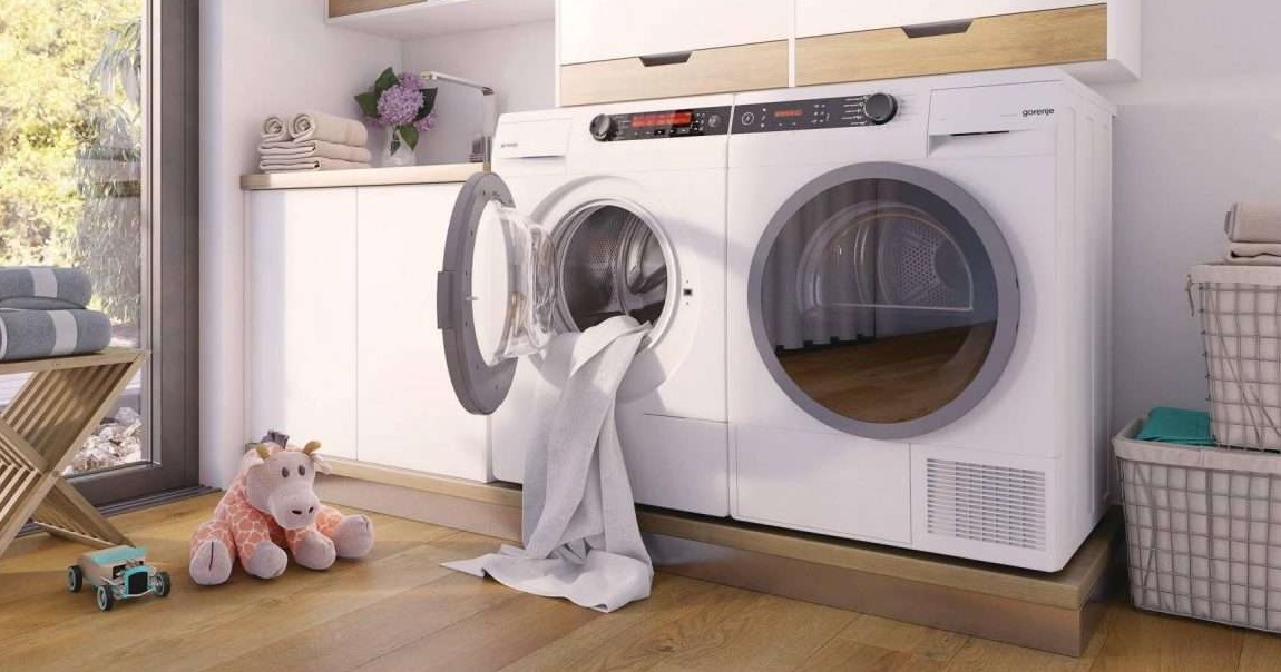 magkasunod na dryer at washing machine