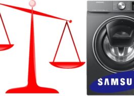 Greutatea mașinii de spălat Samsung