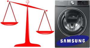 Hmotnost pračky Samsung