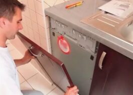 Cómo quitar el frente de un lavavajillas