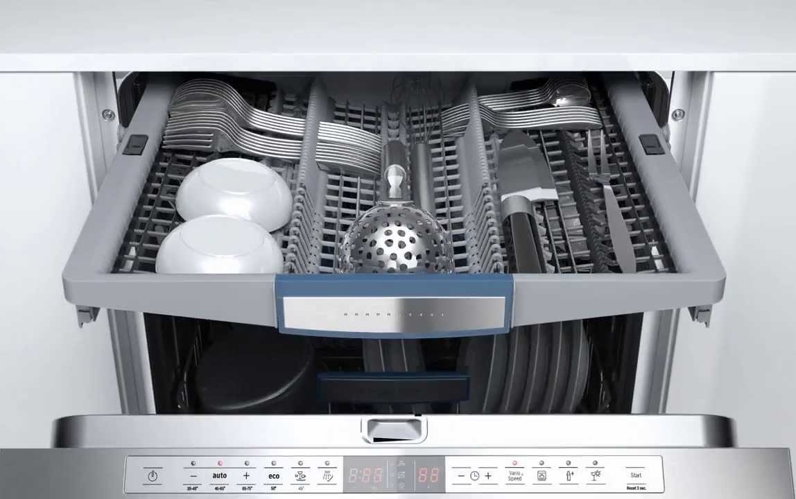 Qual é o terceiro nível de carga em uma máquina de lavar louça?