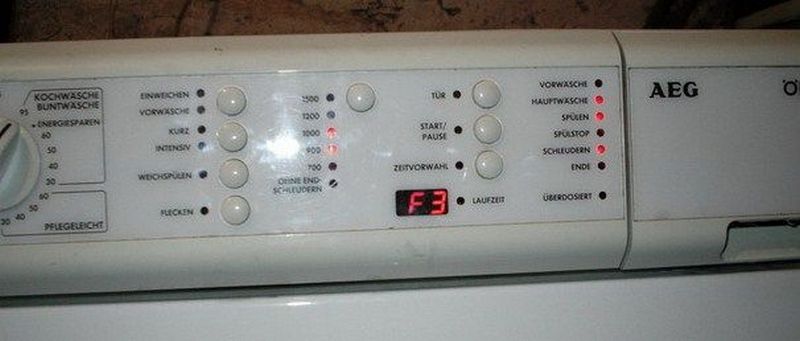 code ng dryer F3