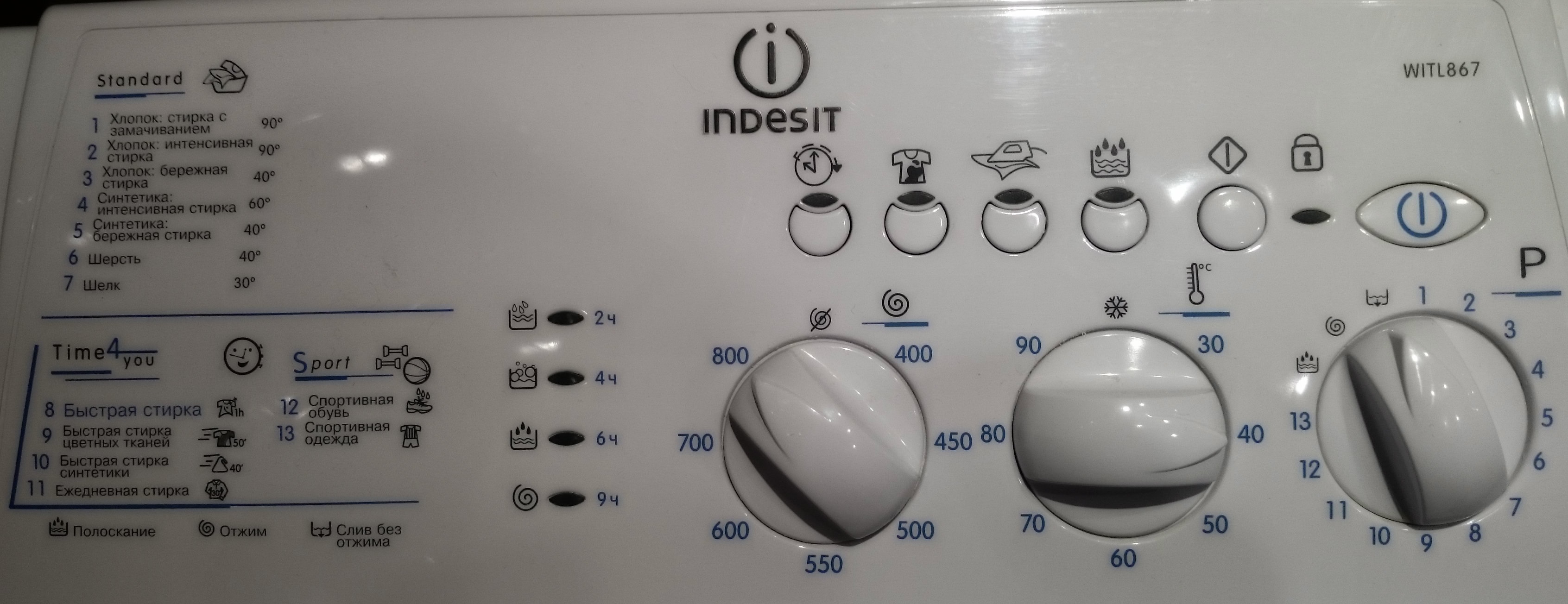 stopping the Indesit machine