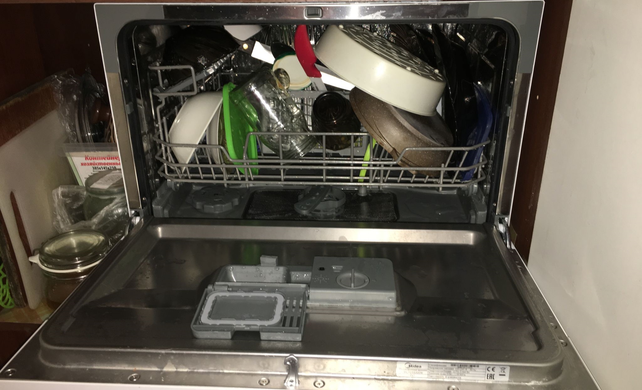 tabletop dishwasher operation