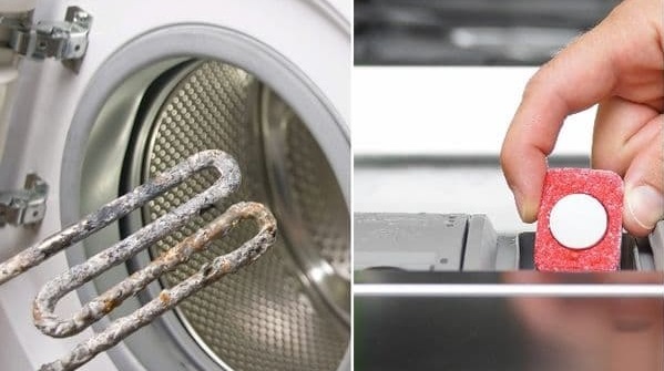 PMM tablete tīra veļas mašīnu