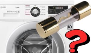 Waar bevindt zich de zekering in de LG-wasmachine?