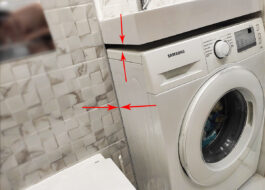 Gap sa pagitan ng lababo at washing machine