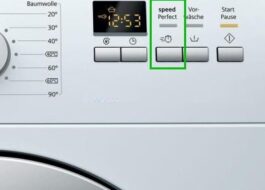 Bosch çamaşır makinesinde Speed ​​Perfect modu