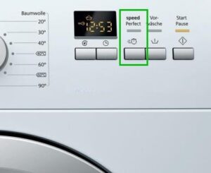 Mode Speed ​​Perfect sur une machine à laver Bosch