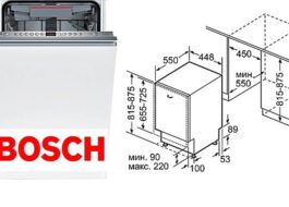 Kích thước máy rửa bát Bosch