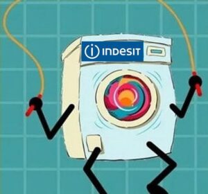 מכונת הכביסה של Indesit קופצת הרבה במהלך מחזור הסחיטה