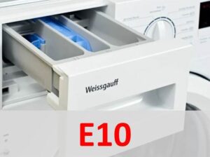 Eroare E10 la mașina de spălat Weissgauff