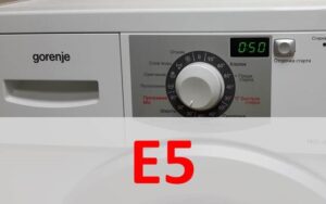 Fejl E5 i Gorenje vaskemaskine