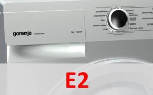 Error E2 a la rentadora Gorenje