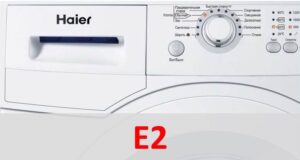 Fout E2 in Haier-wasmachine