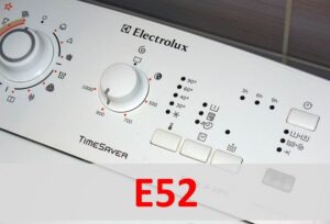 Error E52 sa isang Electrolux washing machine