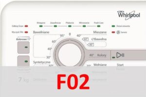 Fout F02 in Whirlpool-wasmachine