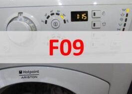 Error F09 a la rentadora Ariston