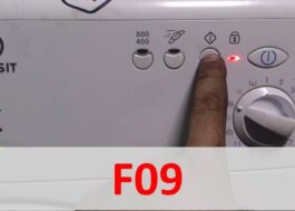 Errore F09 nella lavatrice Indesit