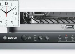 Cleaning time in a Bosch dishwasher