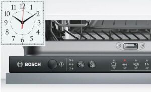 Cleaning time in a Bosch dishwasher